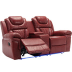 Manual Recliner Loveseat with Hide-Away Storage