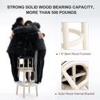 Cow Top Leather Wooden Bar Stools