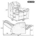 Home Theater Seating Manual Recliner Chair with LED Light Strip