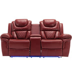 Manual Recliner Loveseat with Hide-Away Storage