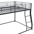 Metal Floor Bunk Bed, Full XL Over Queen