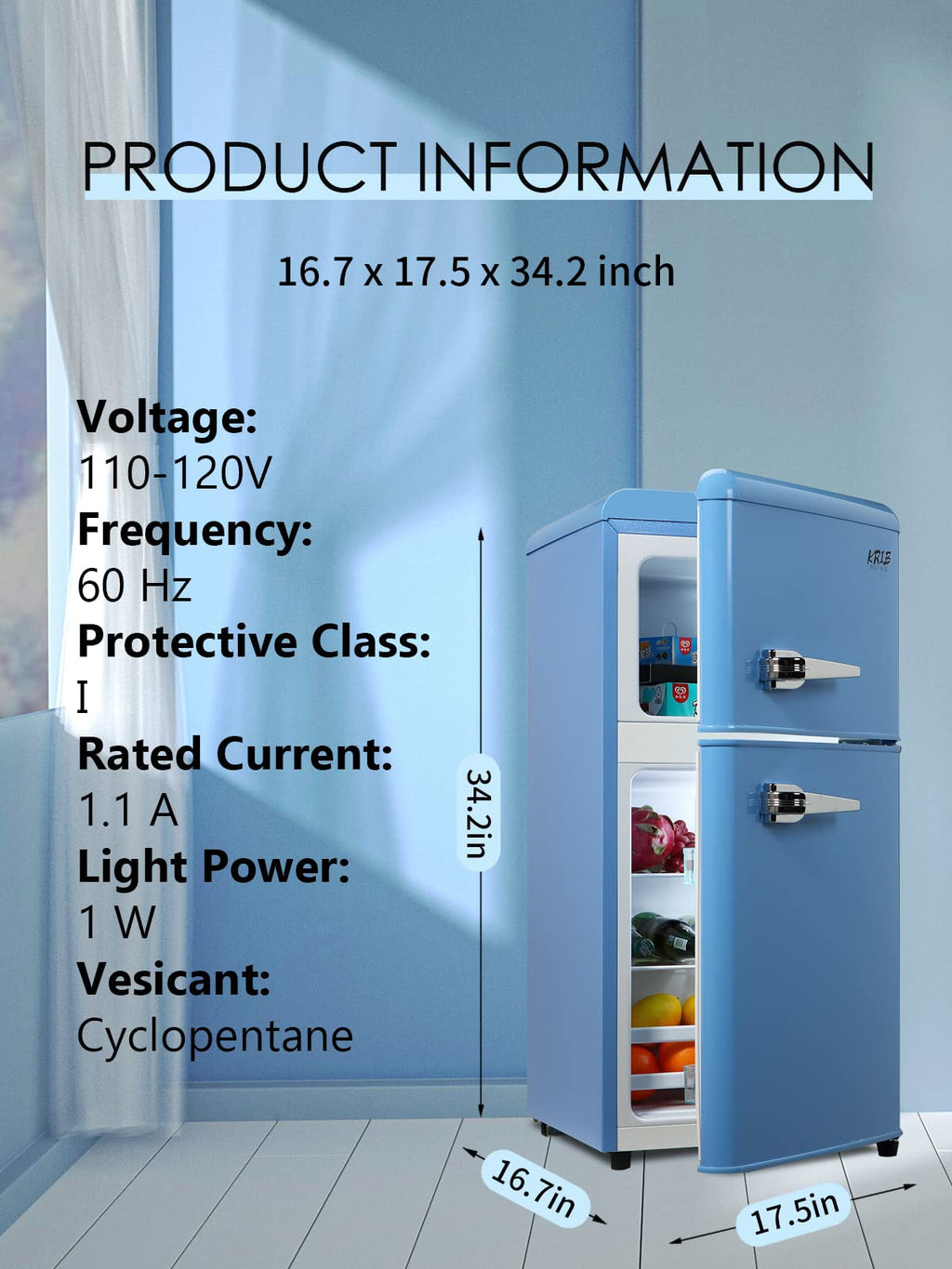 3.5 Cu.ft Compact Refrigerator