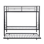 Twin Over Twin Metal Bunk Bed with Trundle