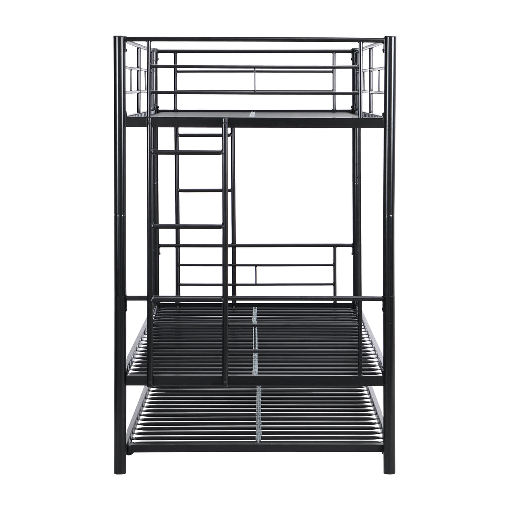 Twin Over Twin Metal Bunk Bed with Trundle