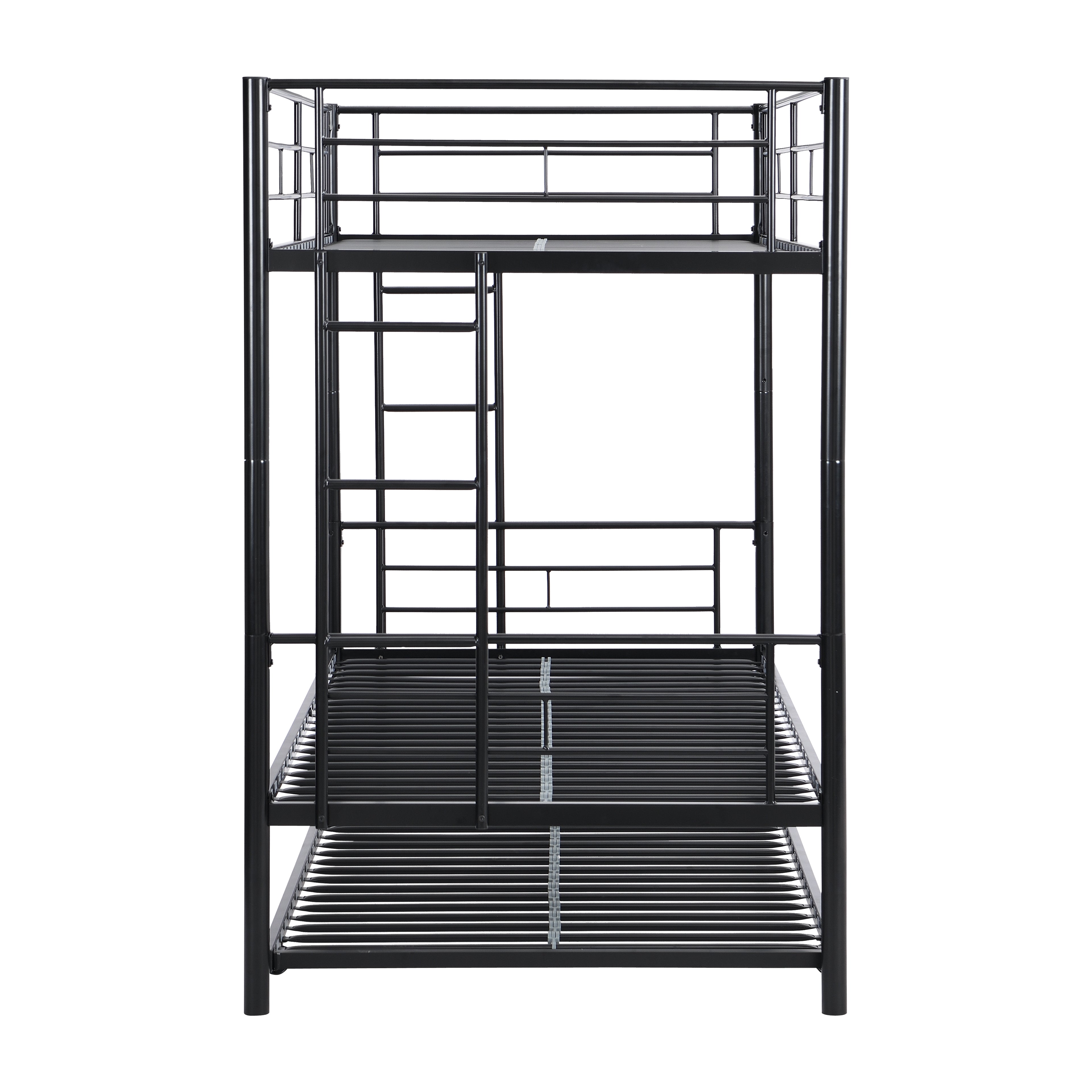 Twin Over Twin Metal Bunk Bed with Trundle