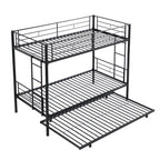 Twin Over Twin Metal Bunk Bed with Trundle