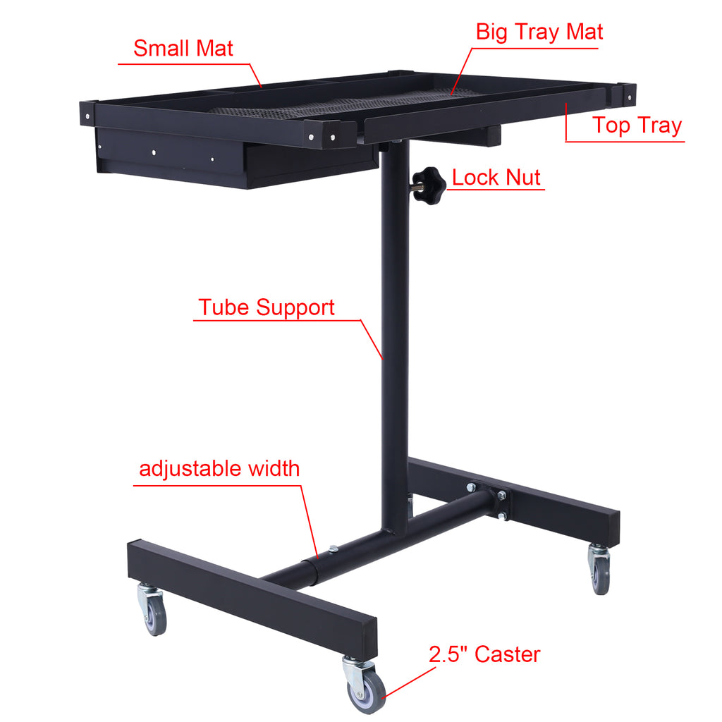 Adjustable Tear Down Work Table with Drawer