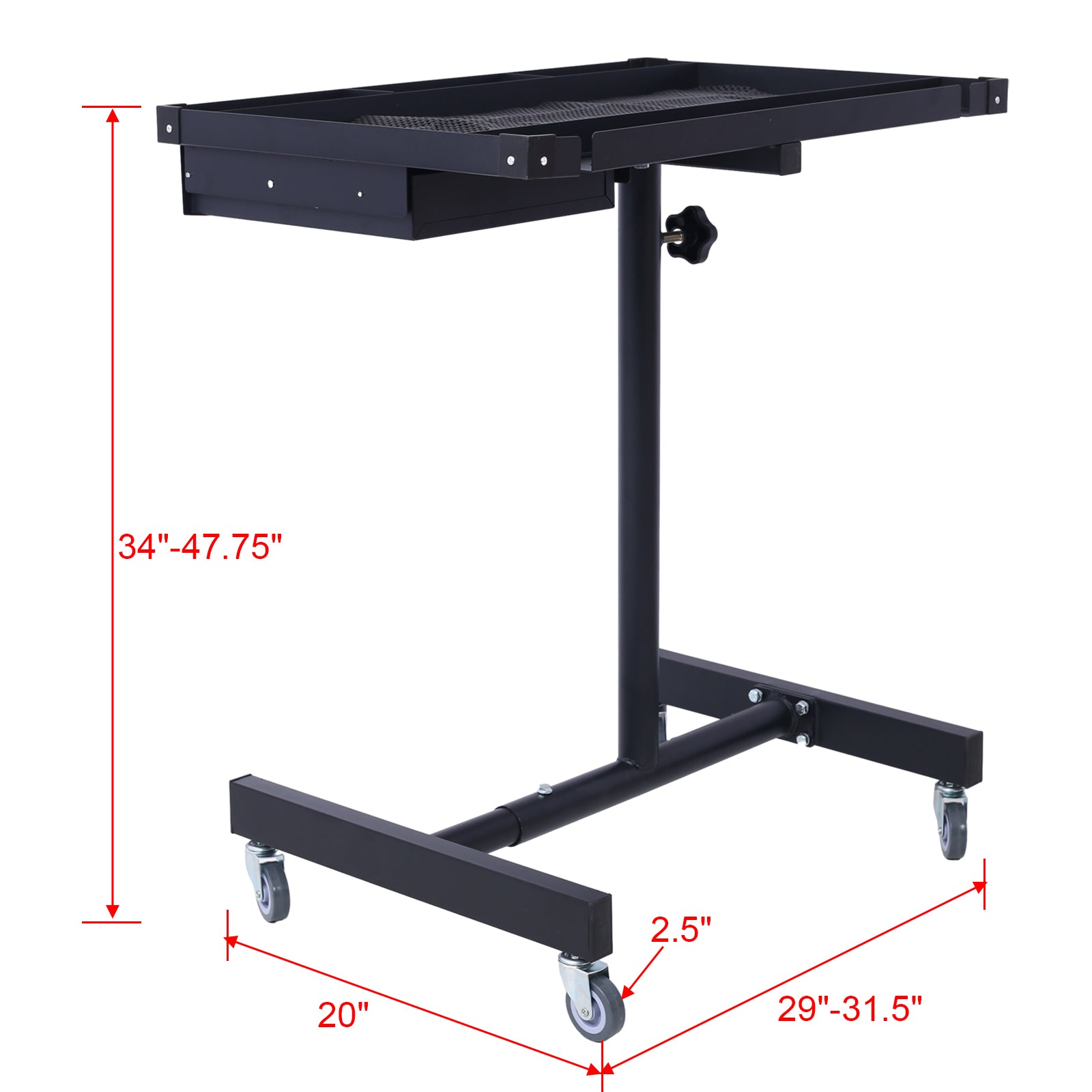 Adjustable Tear Down Work Table with Drawer
