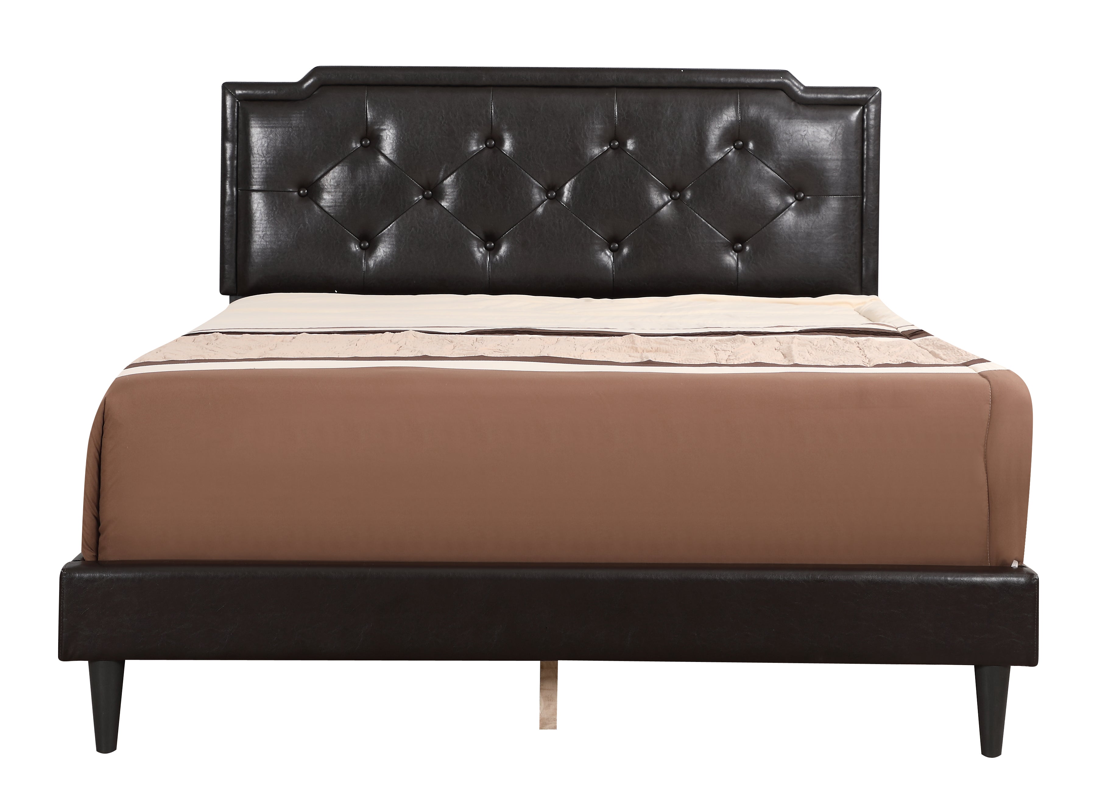 Deb G1116-QB-UP Queen Bed - All In One Box, Cappuccino