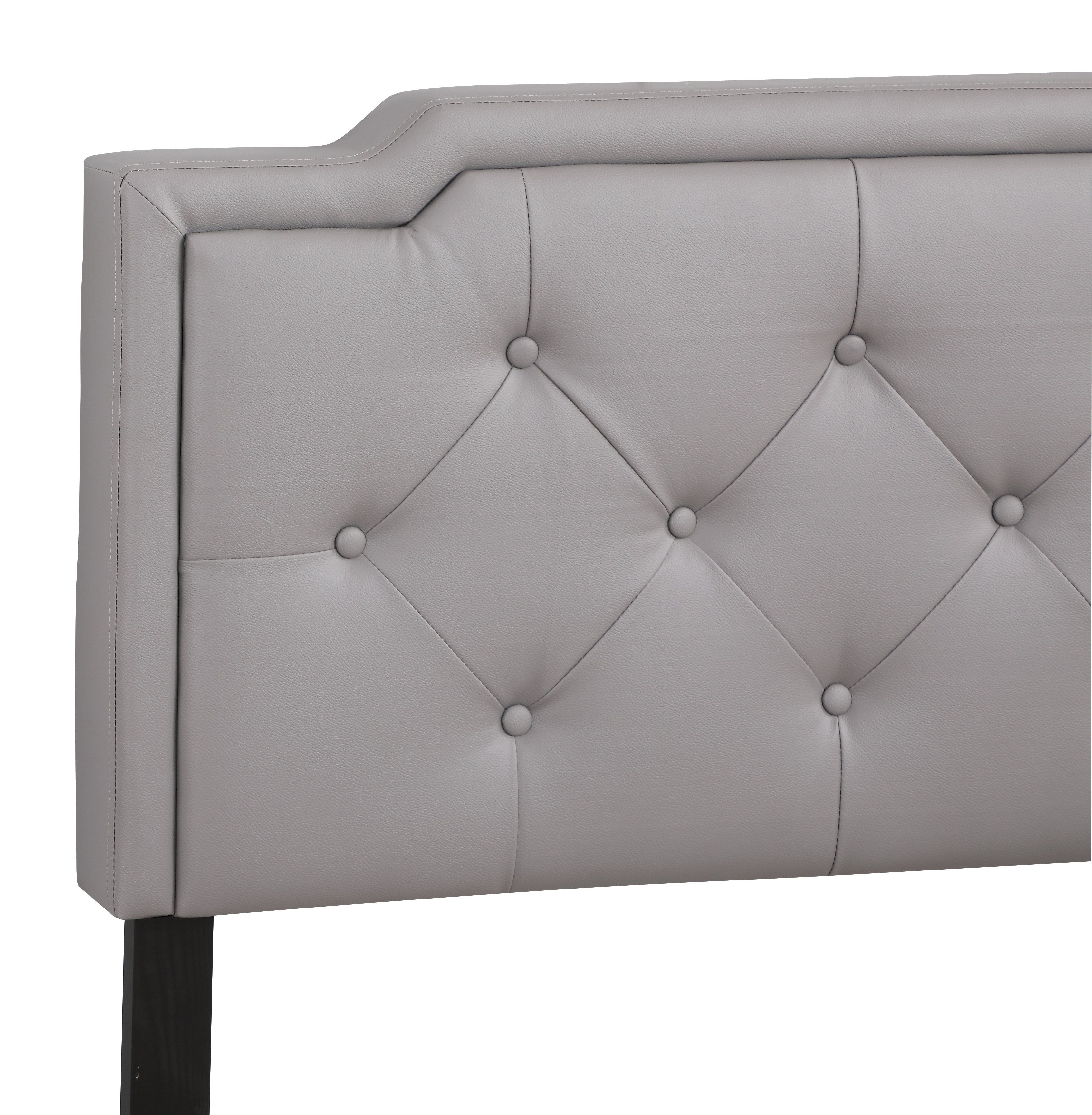 Casual Twin Bed In Light Grey Finish
