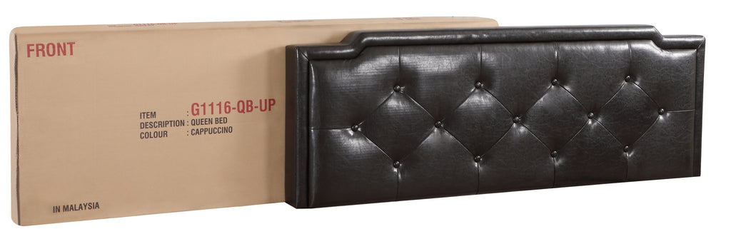 Deb G1116-QB-UP Queen Bed - All In One Box, Cappuccino