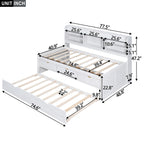 Twin Size Wooden Captain Bed with Built-in Bookshelves and Storage
