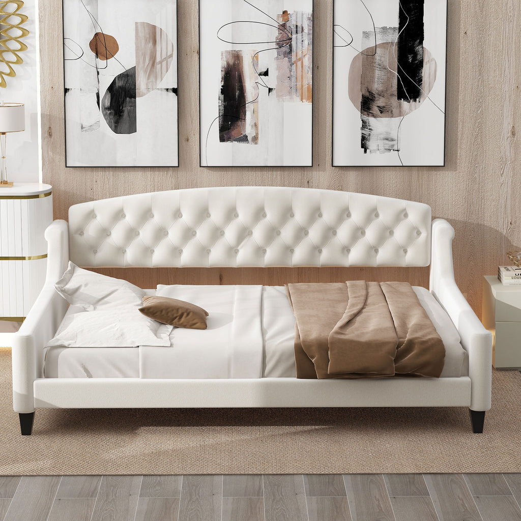 Modern Luxury Tufted Button Daybed