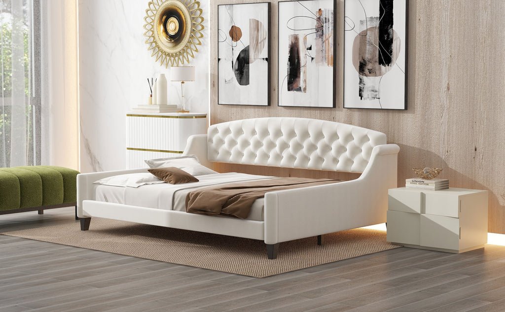 Modern Luxury Tufted Button Daybed