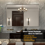 40x30 Inch Bathroom Mirror with Beveled Edge