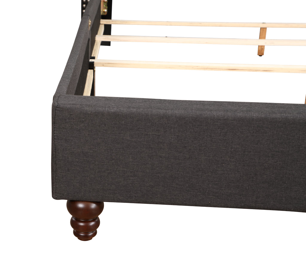 Elegant Transitional Full Upholstered Bed