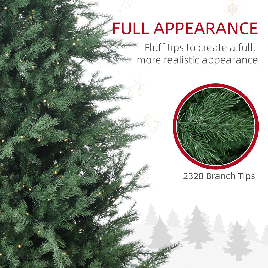 HOMCOM 6ft Tall Prelit Artificial Christmas Tree