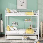 Full Over Full Metal Bunk Bed with Trundle