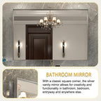 40x30 Inch Bathroom Mirror with Beveled Edge