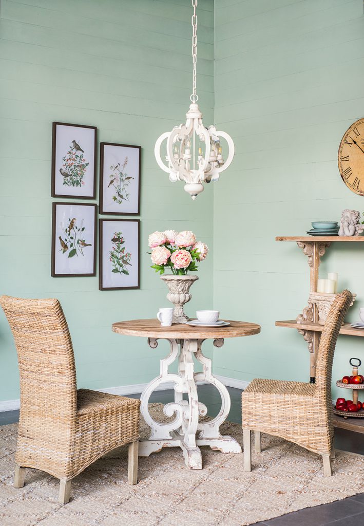 French Country Wood Chandelier