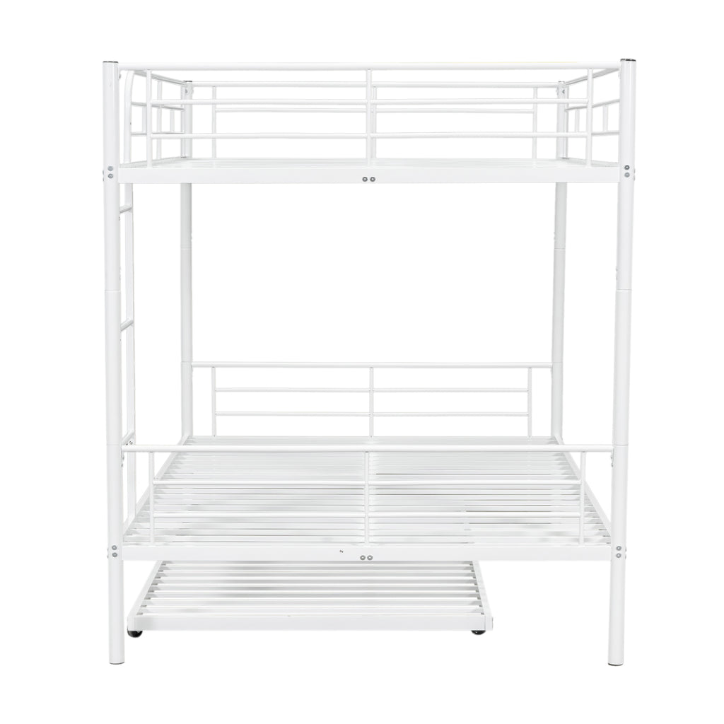 Full Over Full Metal Bunk Bed with Trundle