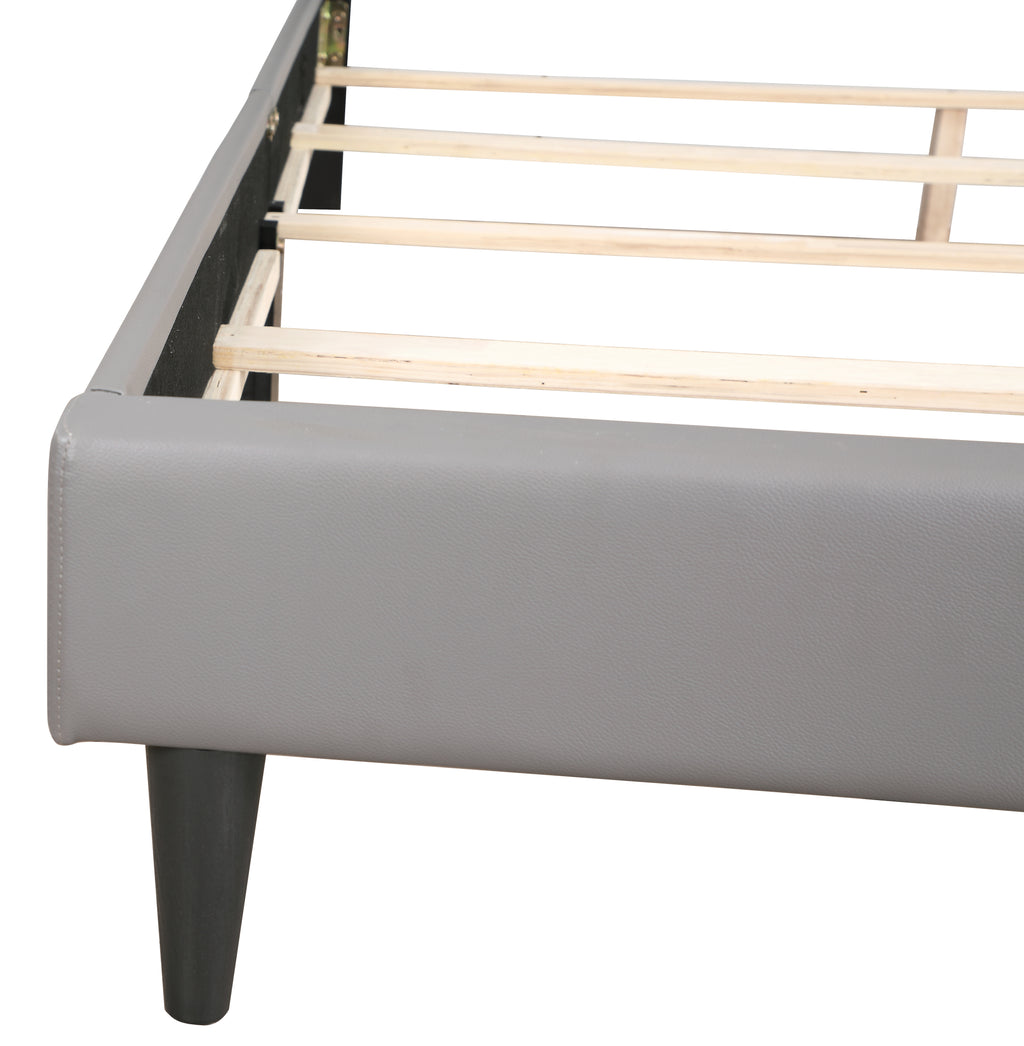 Casual Twin Bed In Light Grey Finish