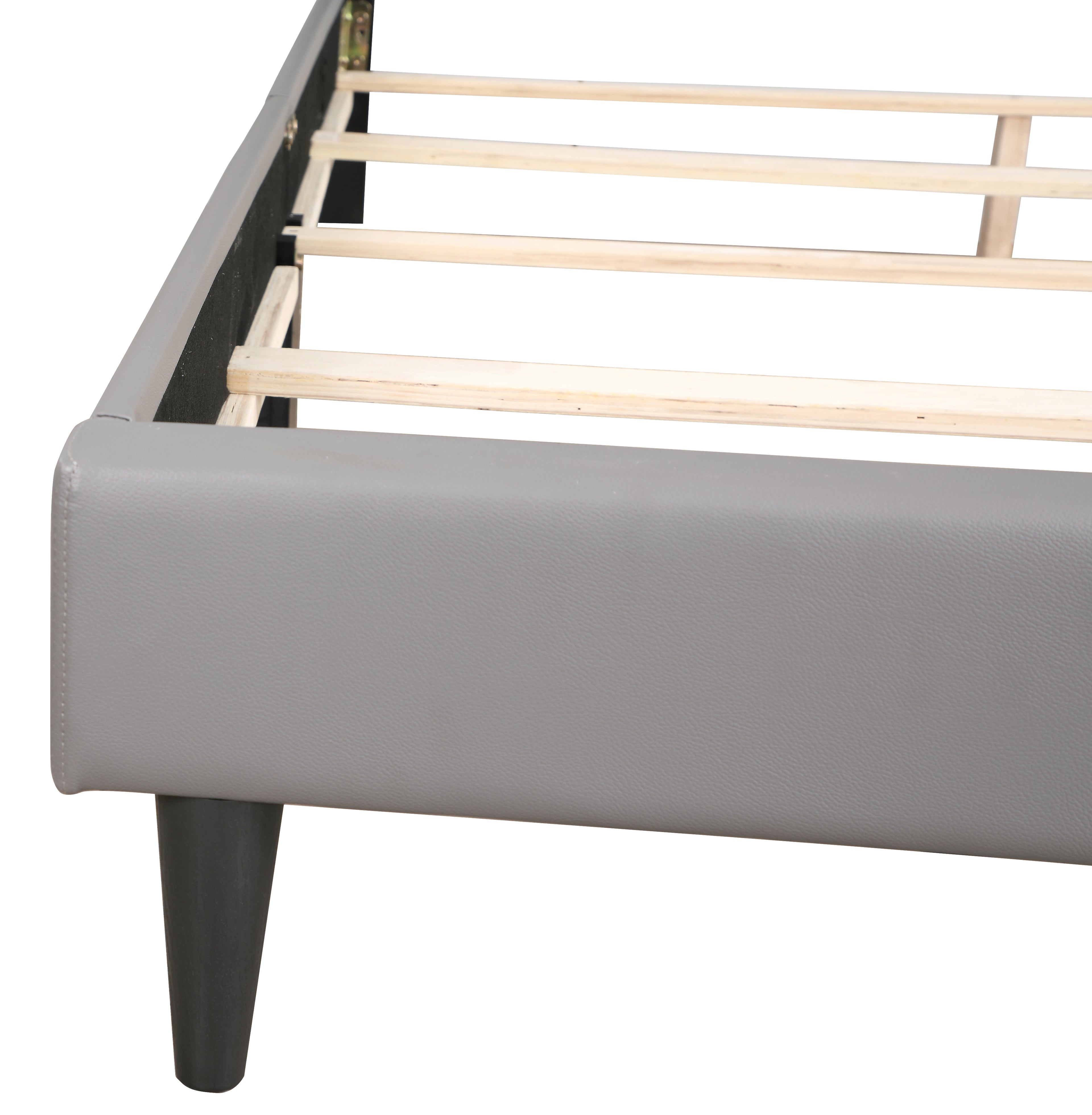 Casual Twin Bed In Light Grey Finish