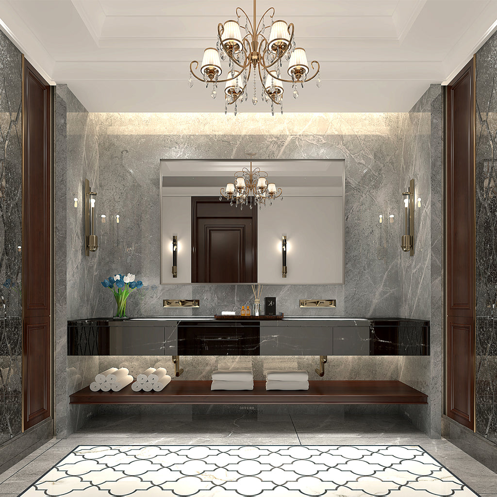 40x30 Inch Bathroom Mirror with Beveled Edge