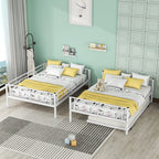 Full Over Full Metal Bunk Bed with Trundle
