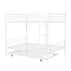 Full Over Full Metal Bunk Bed with Trundle