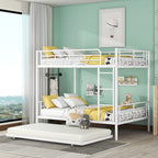 Full Over Full Metal Bunk Bed with Trundle