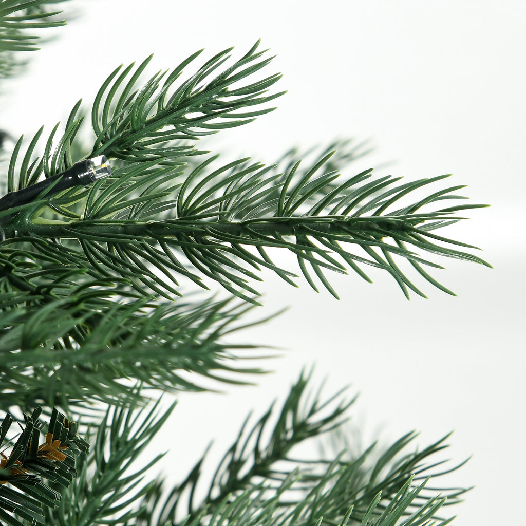 HOMCOM 6ft Tall Prelit Artificial Christmas Tree