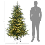 HOMCOM 6ft Tall Prelit Artificial Christmas Tree