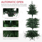 HOMCOM 6ft Tall Prelit Artificial Christmas Tree