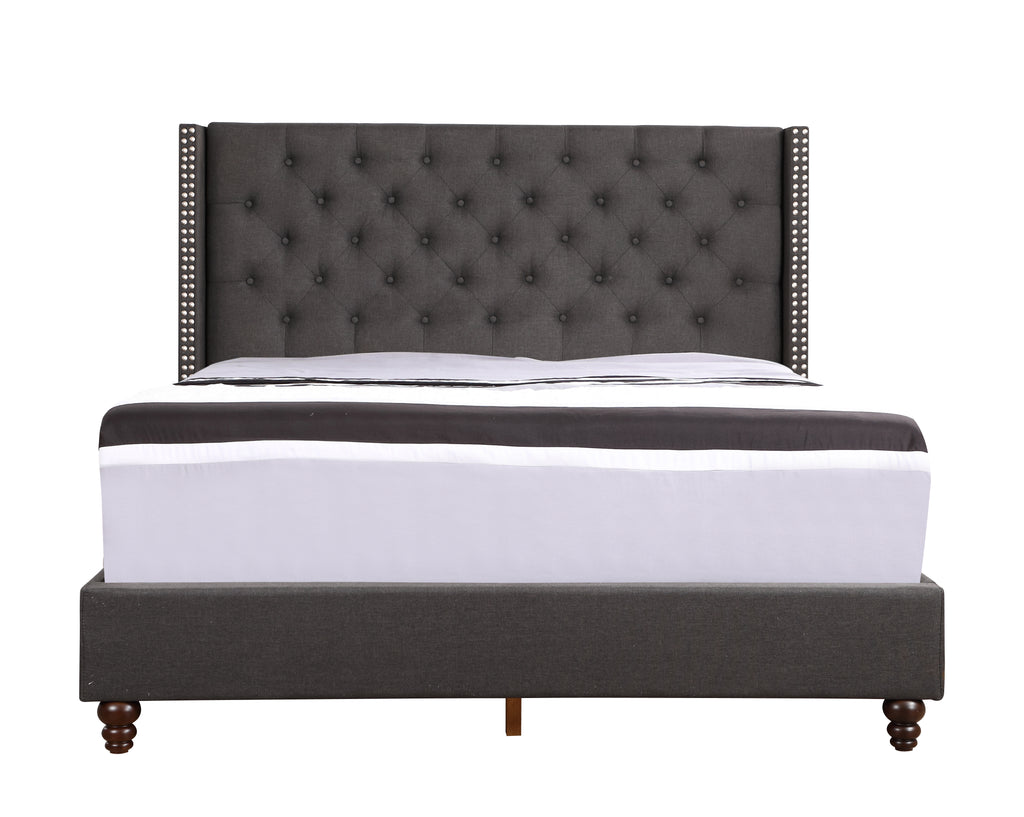 Elegant Transitional Full Upholstered Bed