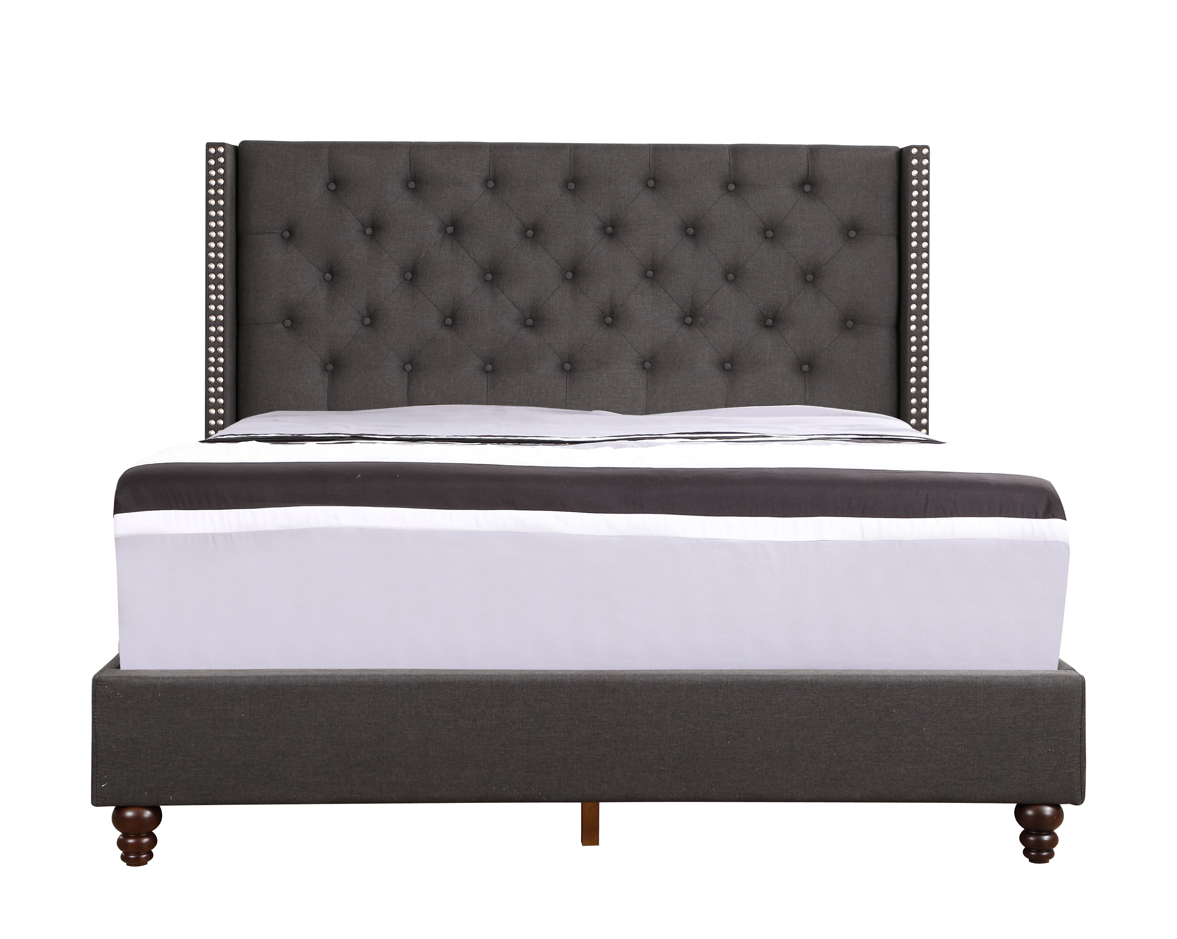 Elegant Transitional Full Upholstered Bed