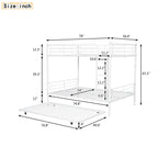 Full Over Full Metal Bunk Bed with Trundle