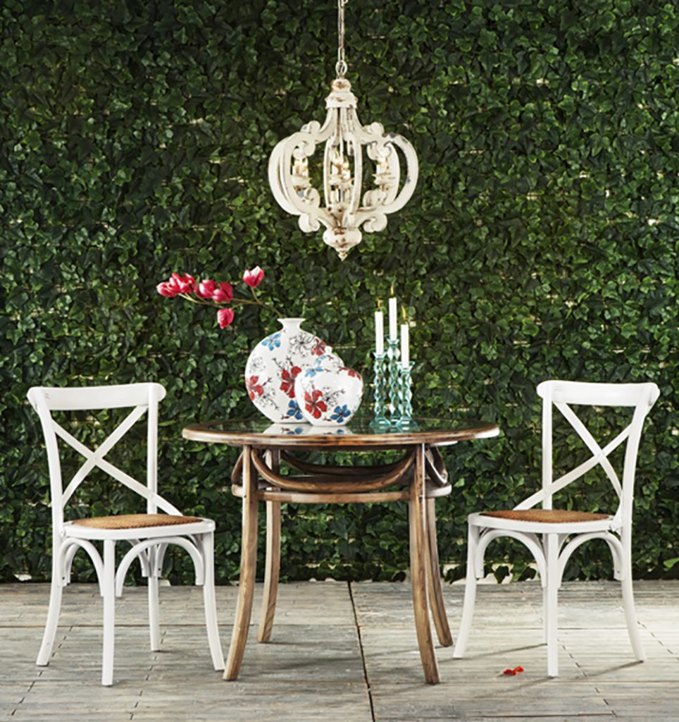 French Country Wood Chandelier
