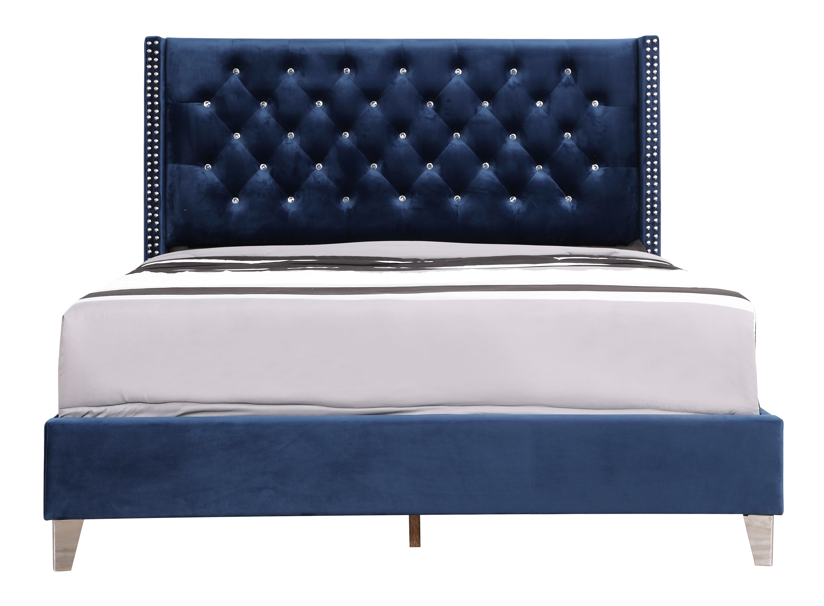 Transitional Full Upholstered Bed