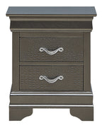 Sleek Metallic Nightstand
