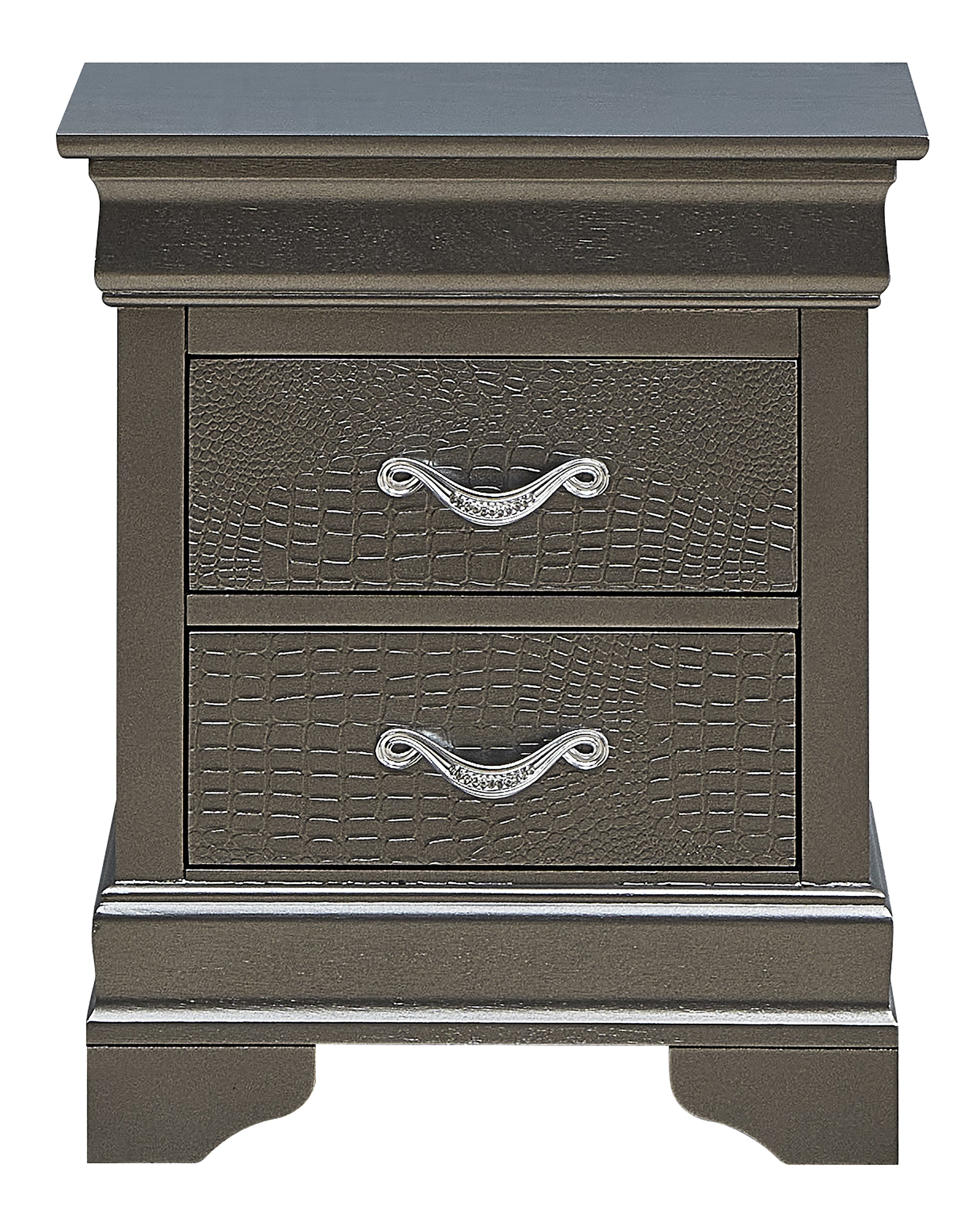 Sleek Metallic Nightstand