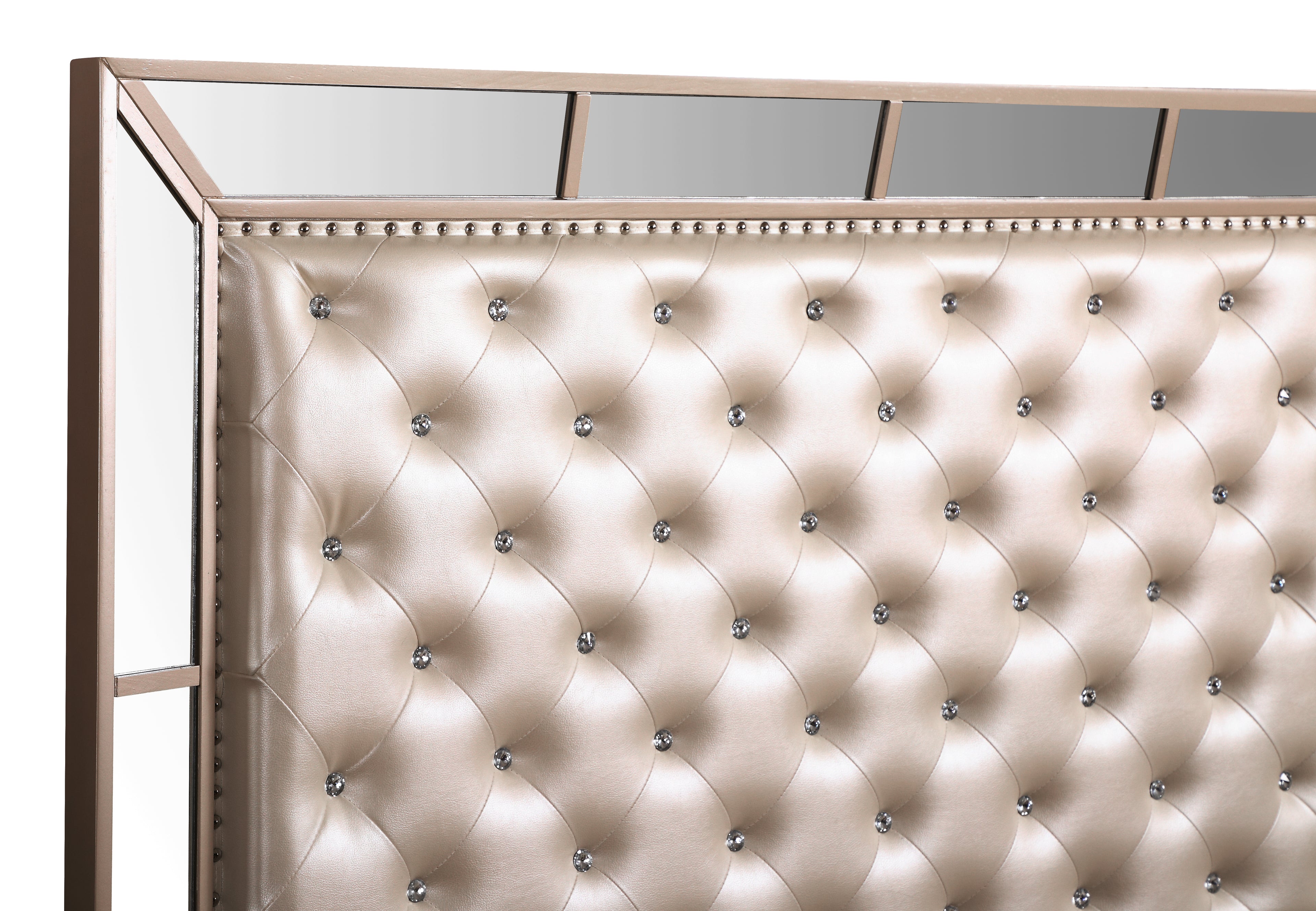 Elegant Pearl Queen Bed With Minimalist Design