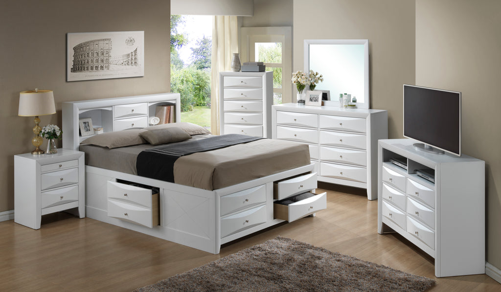 Contemporary Full Storage Bed