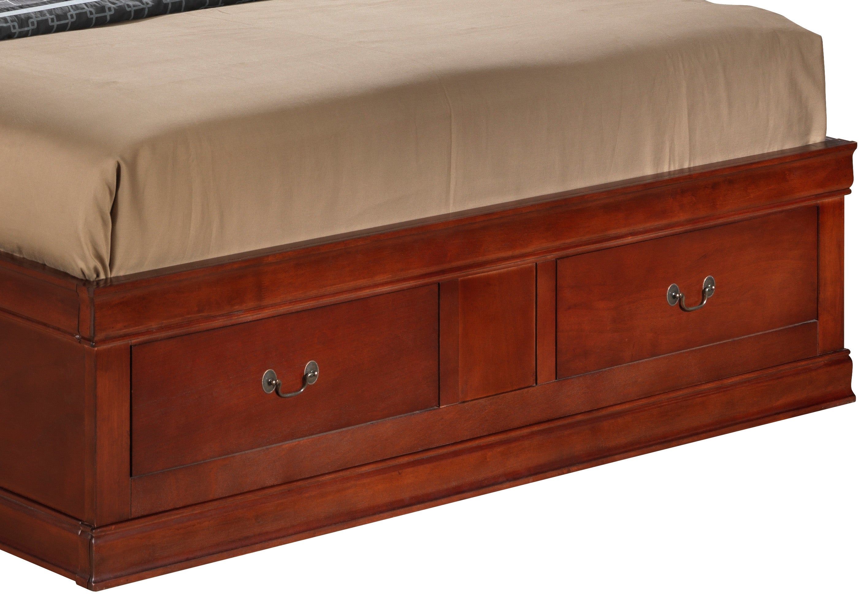 Charming Full Bed In Rich Cherry Finish