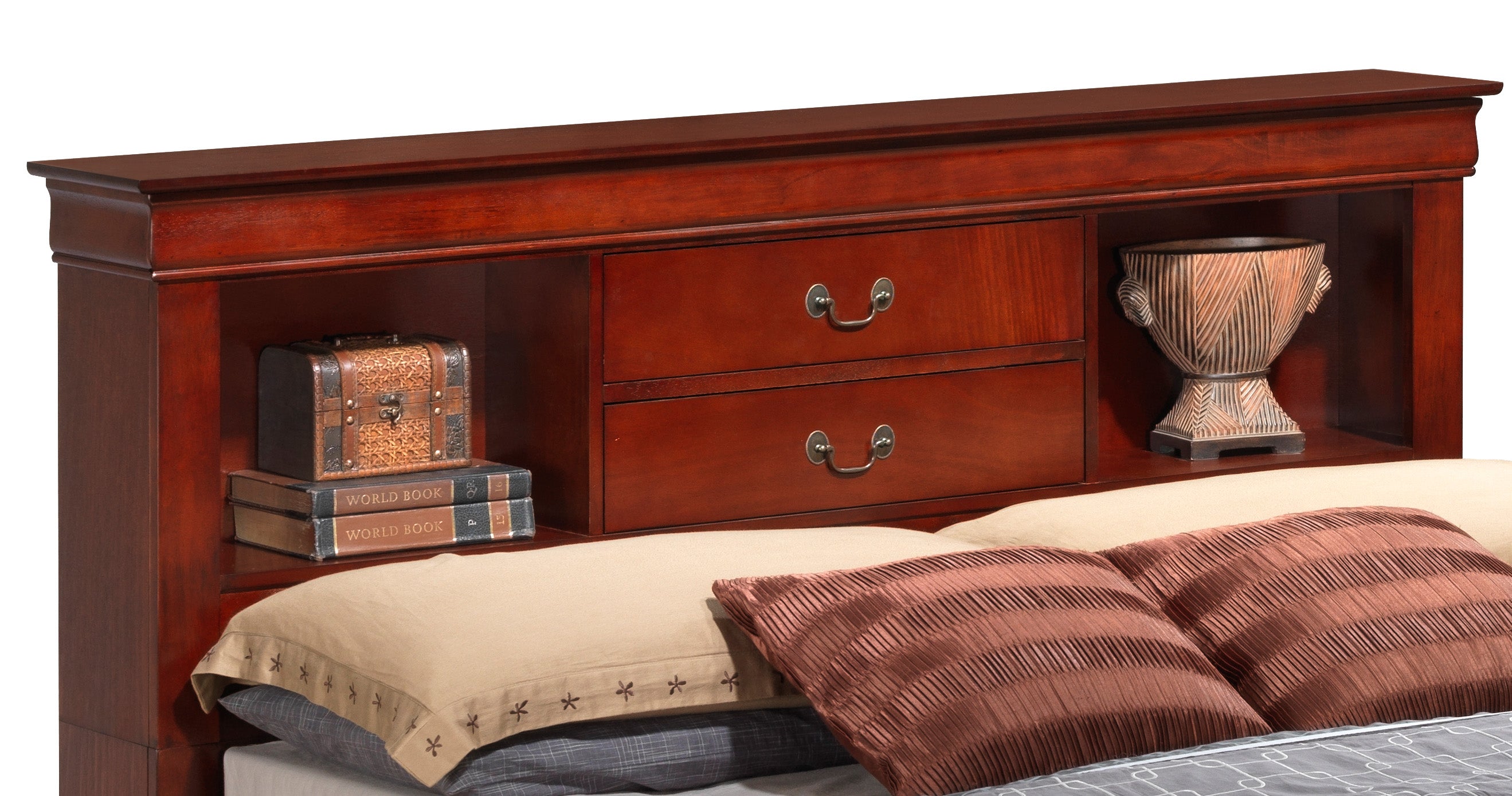 Charming Full Bed In Rich Cherry Finish