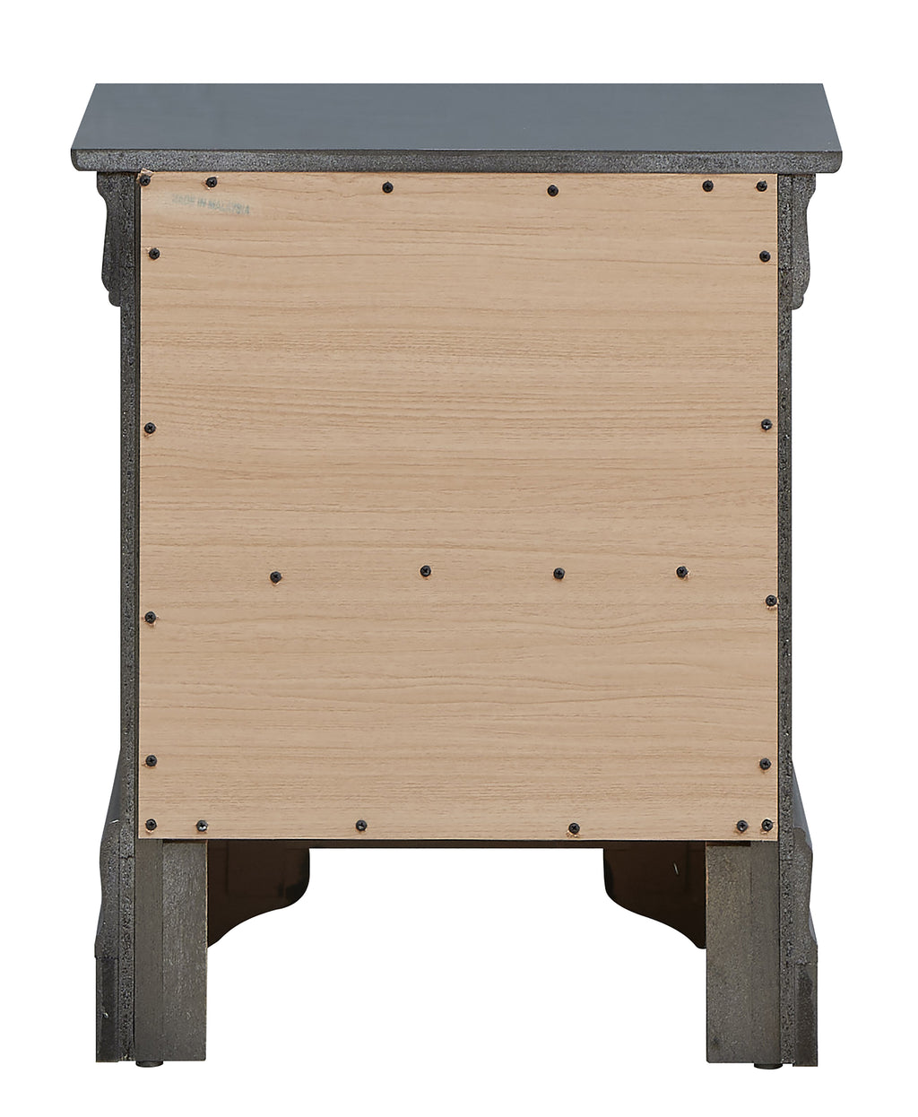Sleek Metallic Nightstand