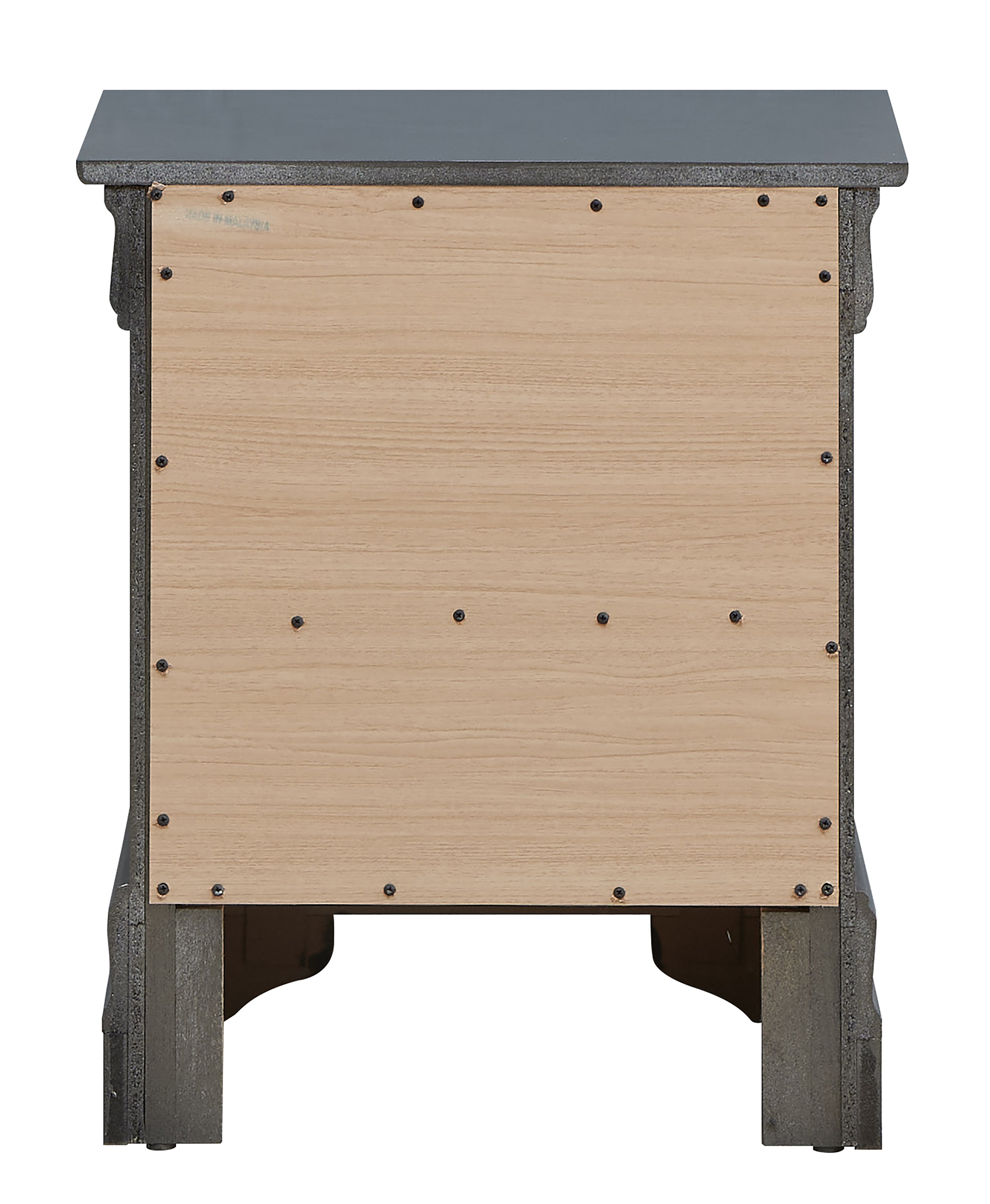Sleek Metallic Nightstand