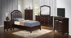 Charming Transitional Twin Bed in Cappuccino