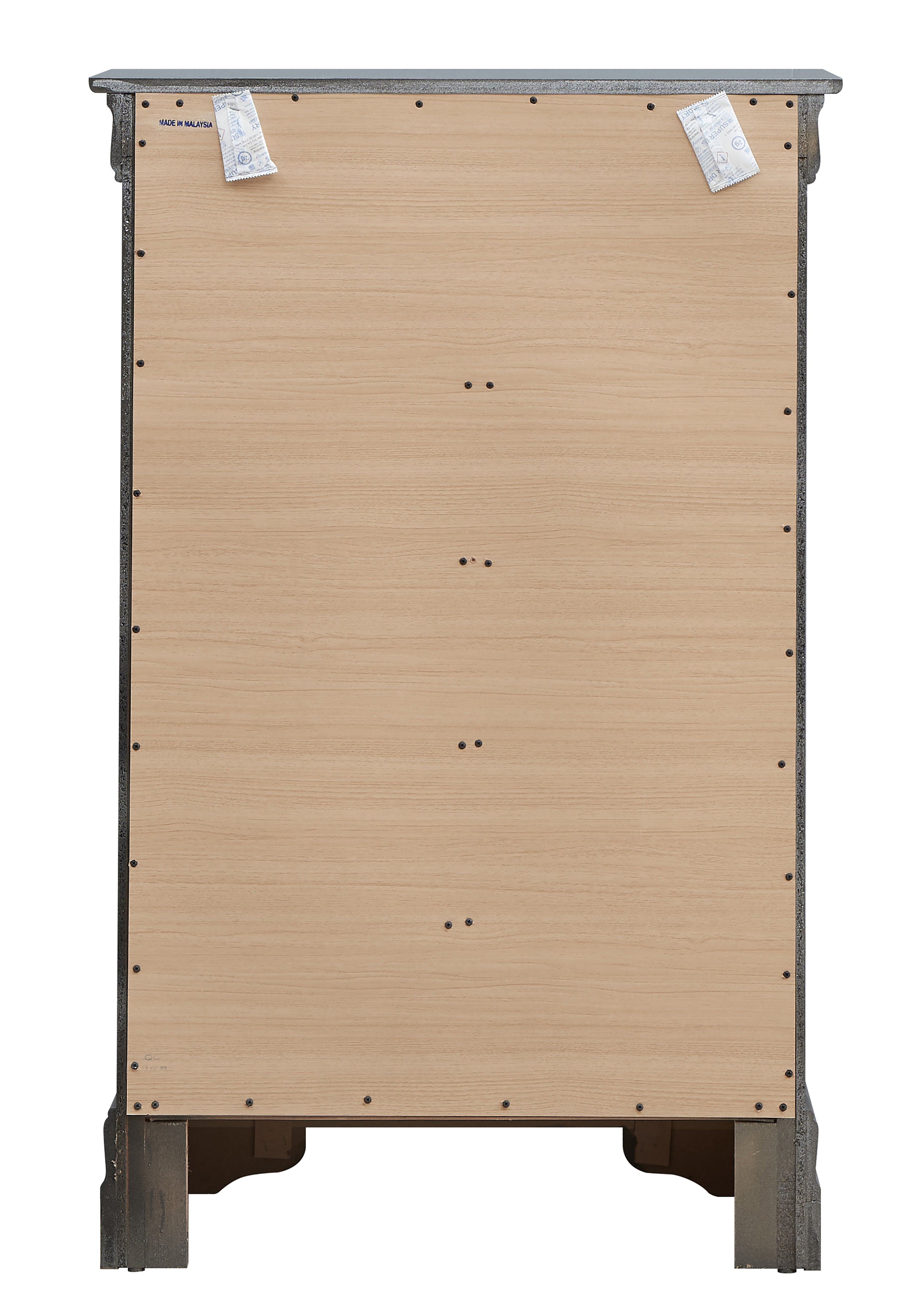 Sleek Transitional Metal Dresser
