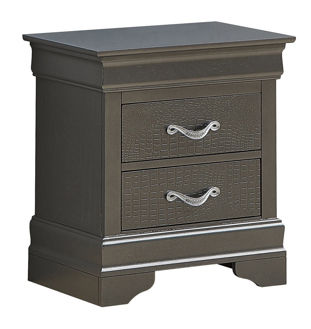 Sleek Metallic Nightstand